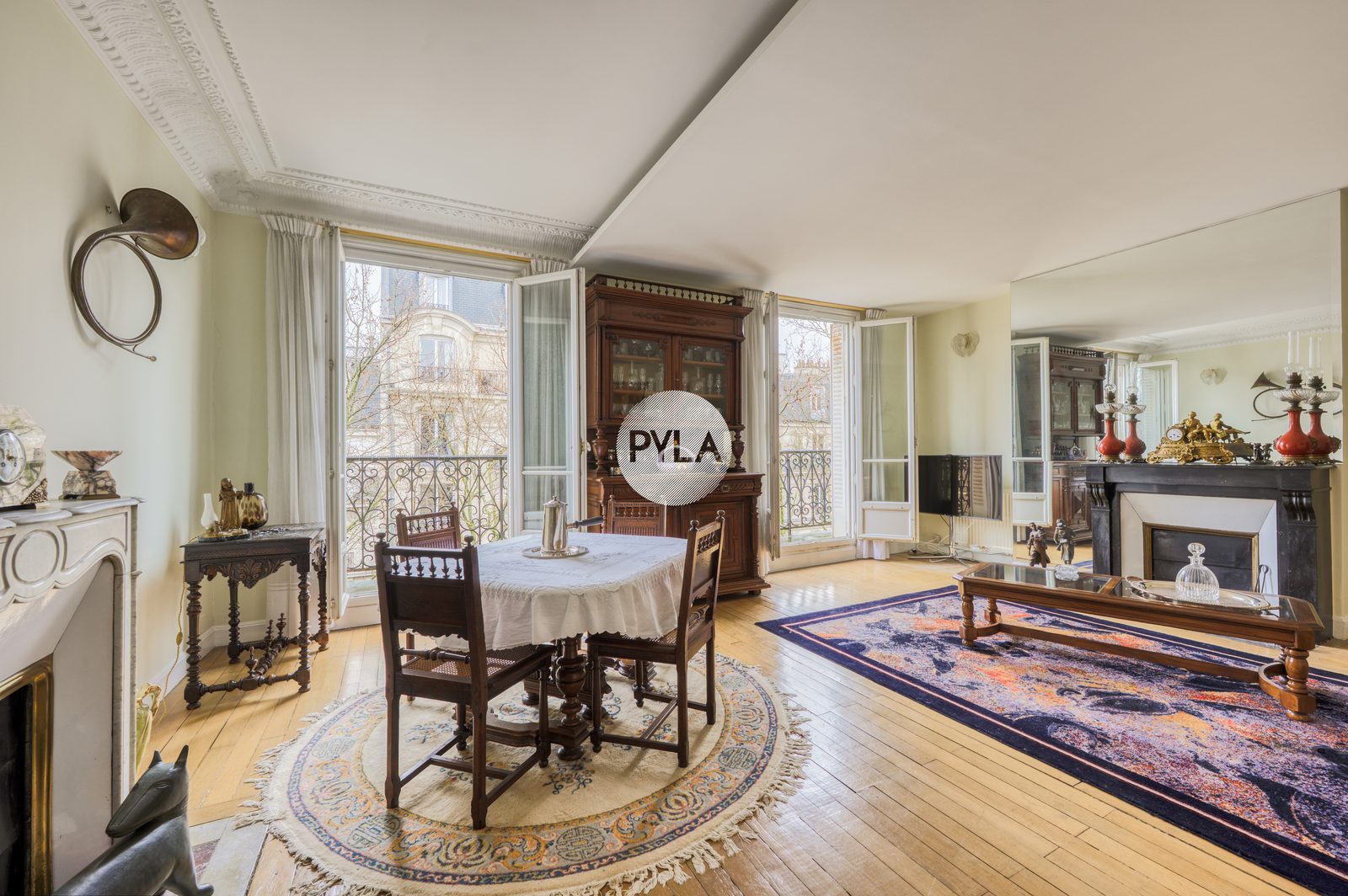 Buttes-Chaumont – T3 haussmannien, étage élevé, balcon vue Parc, photo 2