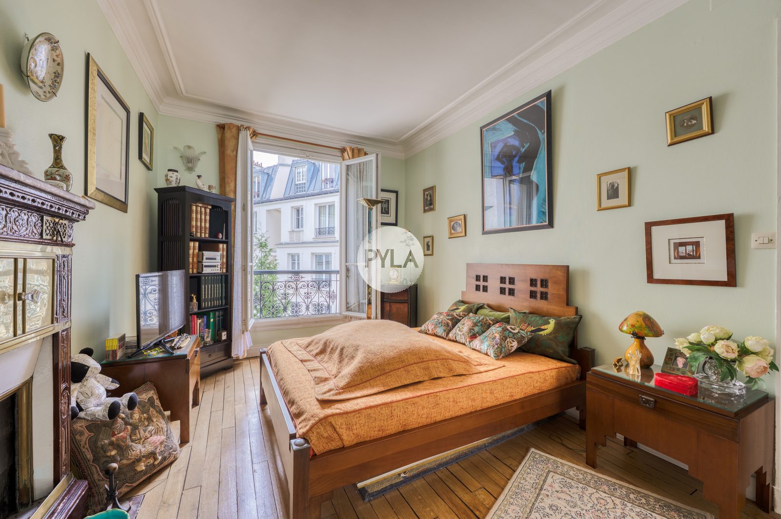 Buttes-Chaumont – T3 haussmannien, étage élevé, balcon vue Parc, photo 9
