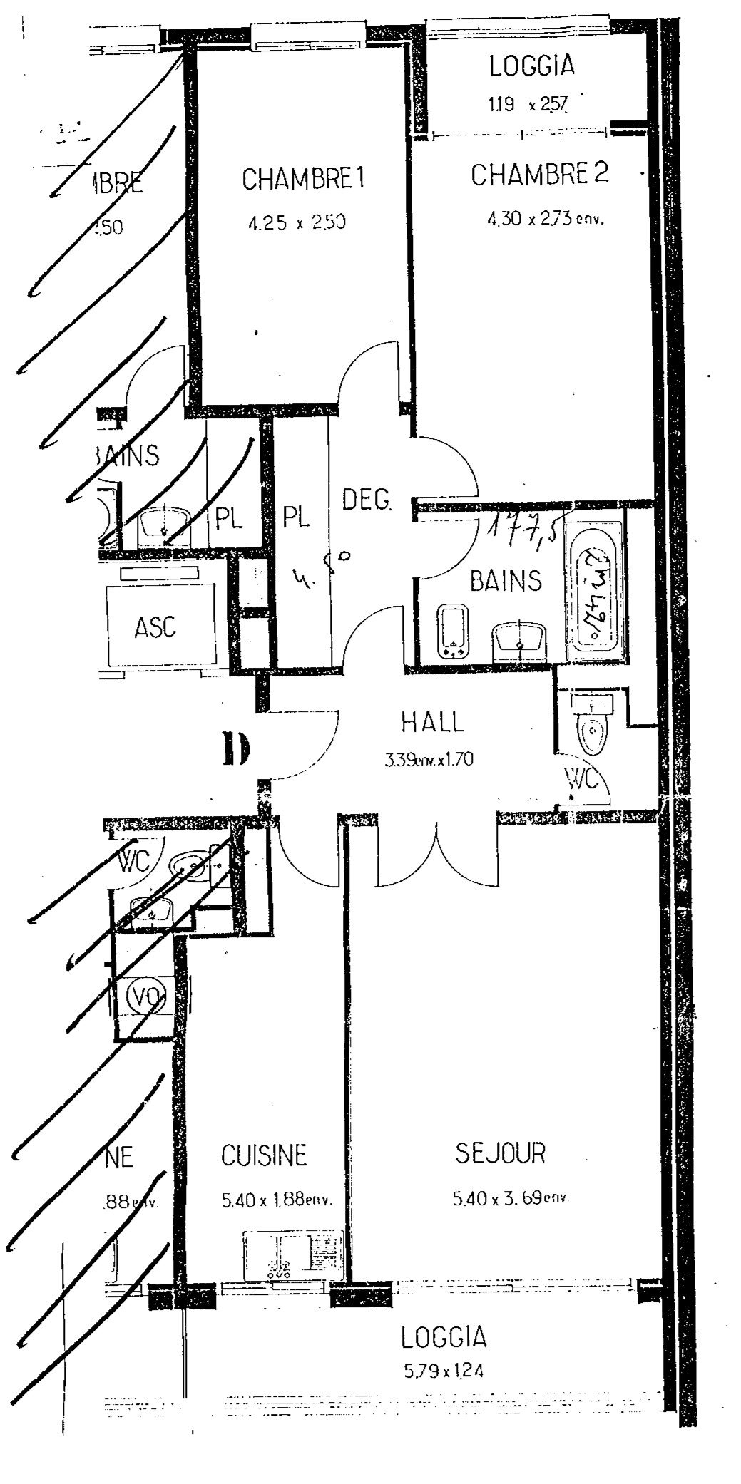 Charles Michels – T3, 2 balcons, traversant, cave & parking, photo 15